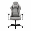 Sedia da ufficio gaming girevole regolabile in altezza con schienale alto rivestimento in tessuto poliestere grigio base in nylon nero 70 x 70 x 120-130 cm